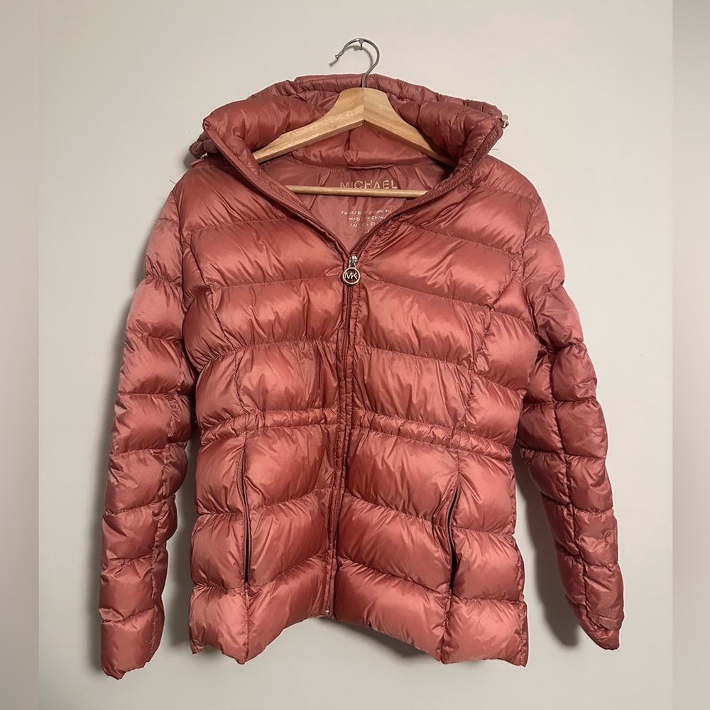 🧥 Michael Kors Blush Light Puffer Coat - Picture 2 of 6